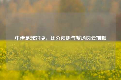 中伊足球对决，比分预测与赛场风云前瞻