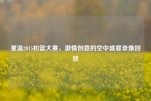 重温2015扣篮大赛,激情创意的空中盛宴录像回放