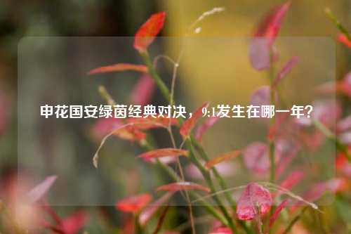 申花国安绿茵经典对决，9:1发生在哪一年？