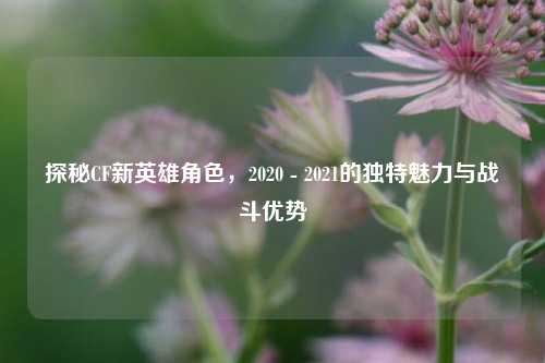 探秘CF新英雄角色，2020 - 2021的独特魅力与战斗优势