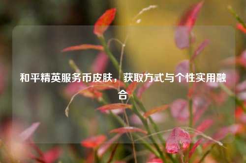 和平精英服务币皮肤，获取方式与个性实用融合