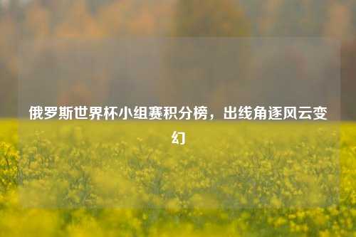 俄罗斯世界杯小组赛积分榜,出线角逐风云变幻