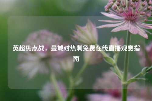 英超焦点战，曼城对热刺免费在线直播观赛指南