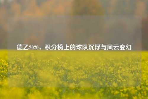 德乙2020，积分榜上的球队沉浮与风云变幻