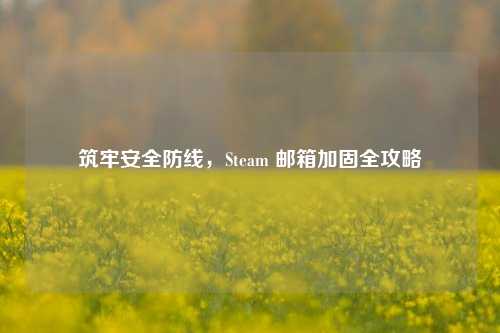 筑牢安全防线,Steam 邮箱加固全攻略