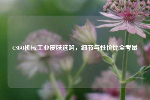 CSGO机械工业皮肤选购,细节与性价比全考量