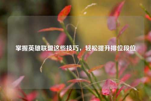 掌握英雄联盟这些技巧,轻松提升排位段位