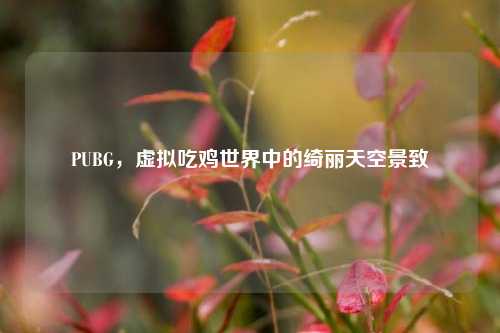 PUBG，虚拟吃鸡世界中的绮丽天空景致