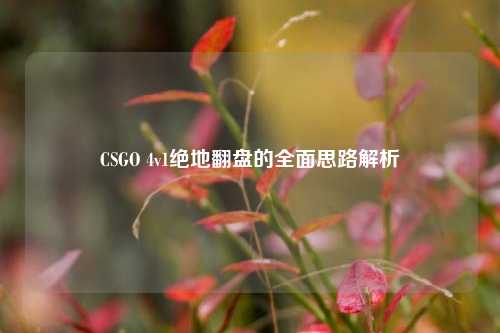 CSGO 4v1绝地翻盘的全面思路解析