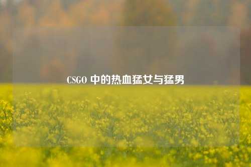 CSGO 中的热血猛女与猛男