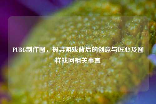 PUBG制作图,探寻游戏背后的创意与匠心及图样找回相关事宜