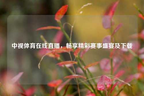 中视体育在线直播，畅享精彩赛事盛宴及下载