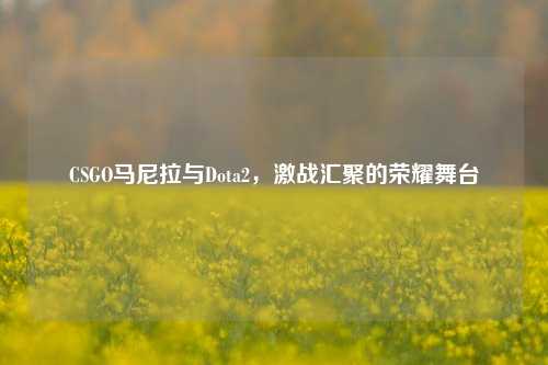 CSGO马尼拉与Dota2，激战汇聚的荣耀舞台