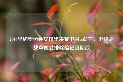 2016里约奥运会女排半决赛中国vs荷兰,里约之战中国女排除险记及回放