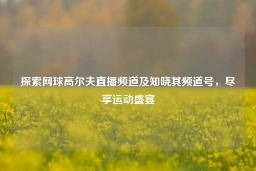 探索网球高尔夫直播频道及知晓其频道号，尽享运动盛宴