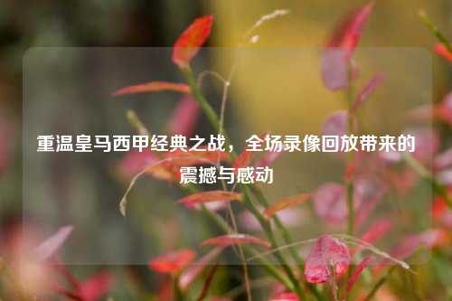 重温皇马西甲经典之战，全场录像回放带来的震撼与感动