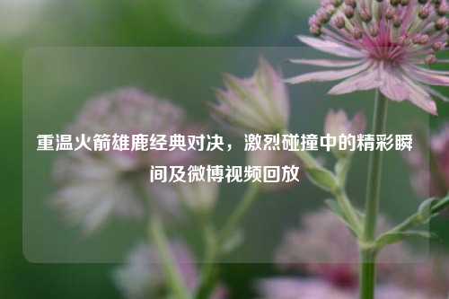 重温火箭雄鹿经典对决,激烈碰撞中的精彩瞬间及微博视频回放