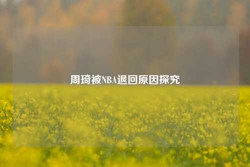 周琦被NBA退回原因探究