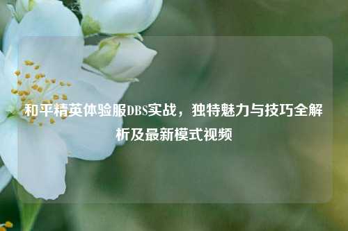 和平精英体验服DBS实战，独特魅力与技巧全解析及最新模式视频