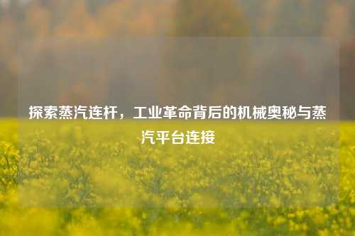 探索蒸汽连杆,工业革命背后的机械奥秘与蒸汽平台连接