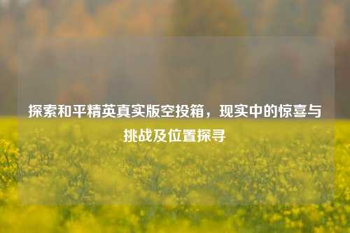 探索和平精英真实版空投箱，现实中的惊喜与挑战及位置探寻