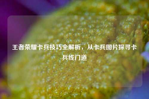 王者荣耀卡兵技巧全解析，从卡兵图片探寻卡兵线门道