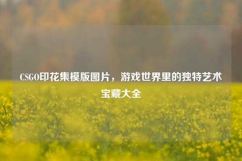 CSGO印花集模版图片,游戏世界里的独特艺术宝藏大全