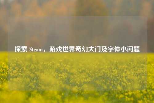 探索 Steam，游戏世界奇幻大门及字体小问题