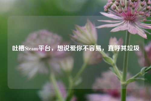 吐槽Steam平台，想说爱你不容易，直呼其垃圾