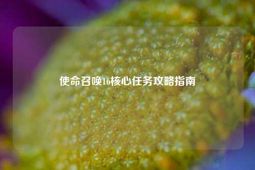 使命召唤16核心任务攻略指南