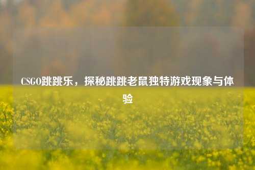 CSGO跳跳乐,探秘跳跳老鼠独特游戏现象与体验