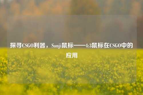 探寻CSGO利器,Sanji鼠标——4:3鼠标在CSGO中的应用