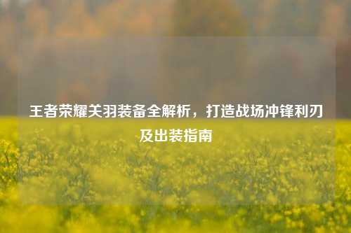 王者荣耀关羽装备全解析,打造战场冲锋利刃及出装指南