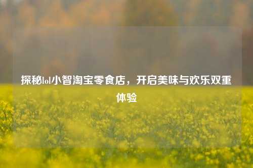 探秘lol小智淘宝零食店，开启美味与欢乐双重体验