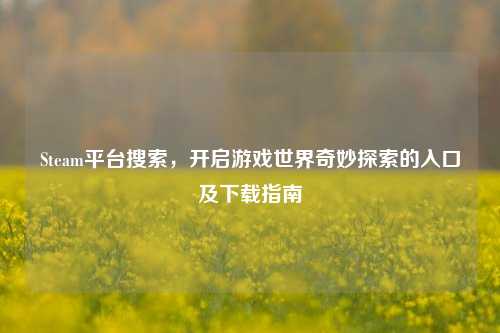 Steam平台搜索，开启游戏世界奇妙探索的入口及下载指南