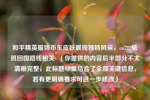 和平精英服饰币车皮肤展现独特风采，ca722航班回国路线相关  （你提供的内容后半部分不太清晰完整，此标题尽量结合了全部关键信息，若有更明确要求可进一步修改）