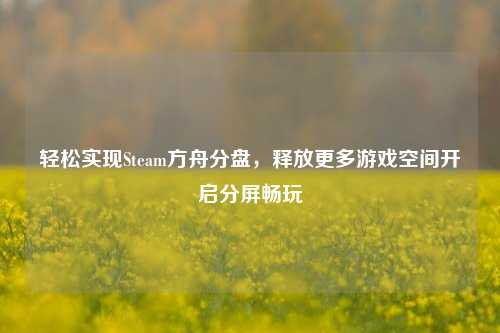 轻松实现Steam方舟分盘，释放更多游戏空间开启分屏畅玩