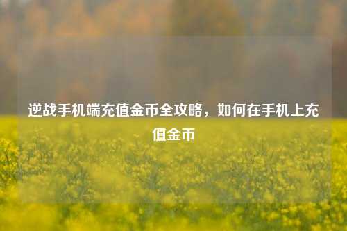 逆战手机端充值金币全攻略，如何在手机上充值金币