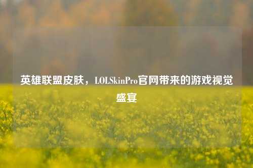 英雄联盟皮肤，LOLSkinPro官网带来的游戏视觉盛宴