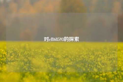 对cf868593的探索