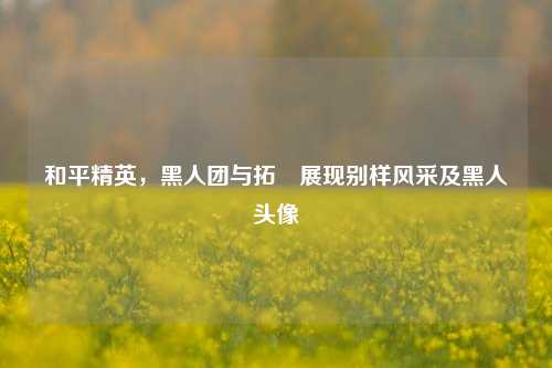 和平精英,黑人团与拓爺展现别样风采及黑人头像