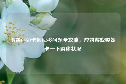 解决CSGO卡顿瞬移问题全攻略，应对游戏突然卡一下瞬移状况