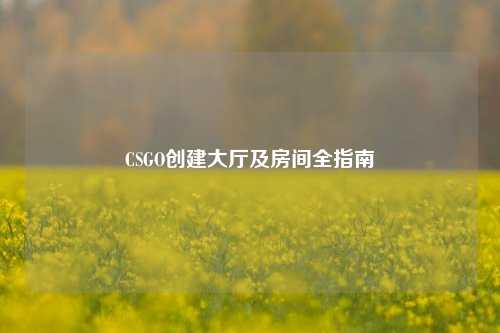CSGO创建大厅及房间全指南
