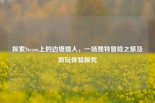 探索Steam上的边境猎人,一场独特冒险之旅及游玩体验探究