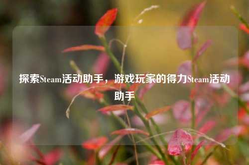 探索Steam活动助手，游戏玩家的得力Steam活动助手