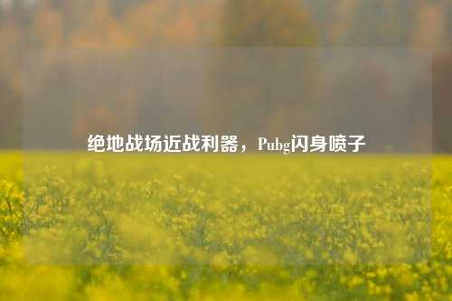 绝地战场近战利器，Pubg闪身喷子