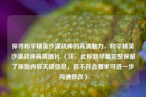 探寻和平精英沙漠战神的高清魅力,和平精英沙漠战神高清图片 (注,此标题尽量完整保留了原始内容关键信息,若不符合要求可进一步沟通修改)