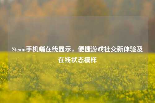 Steam手机端在线显示，便捷游戏社交新体验及在线状态模样