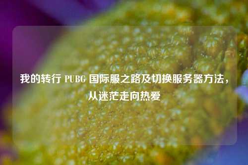 我的转行 PUBG 国际服之路及切换服务器方法，从迷茫走向热爱