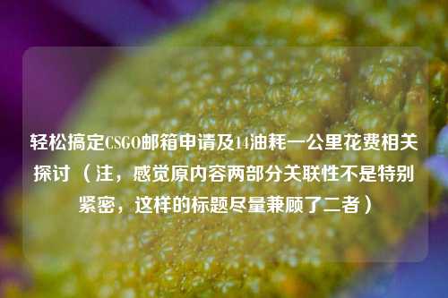 轻松搞定CSGO邮箱申请及14油耗一公里花费相关探讨 （注，感觉原内容两部分关联性不是特别紧密，这样的标题尽量兼顾了二者）